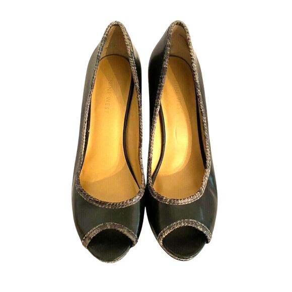 Nine West Peep Toe High Heel Pumps Platforms Shoes - Picture 2 of 8